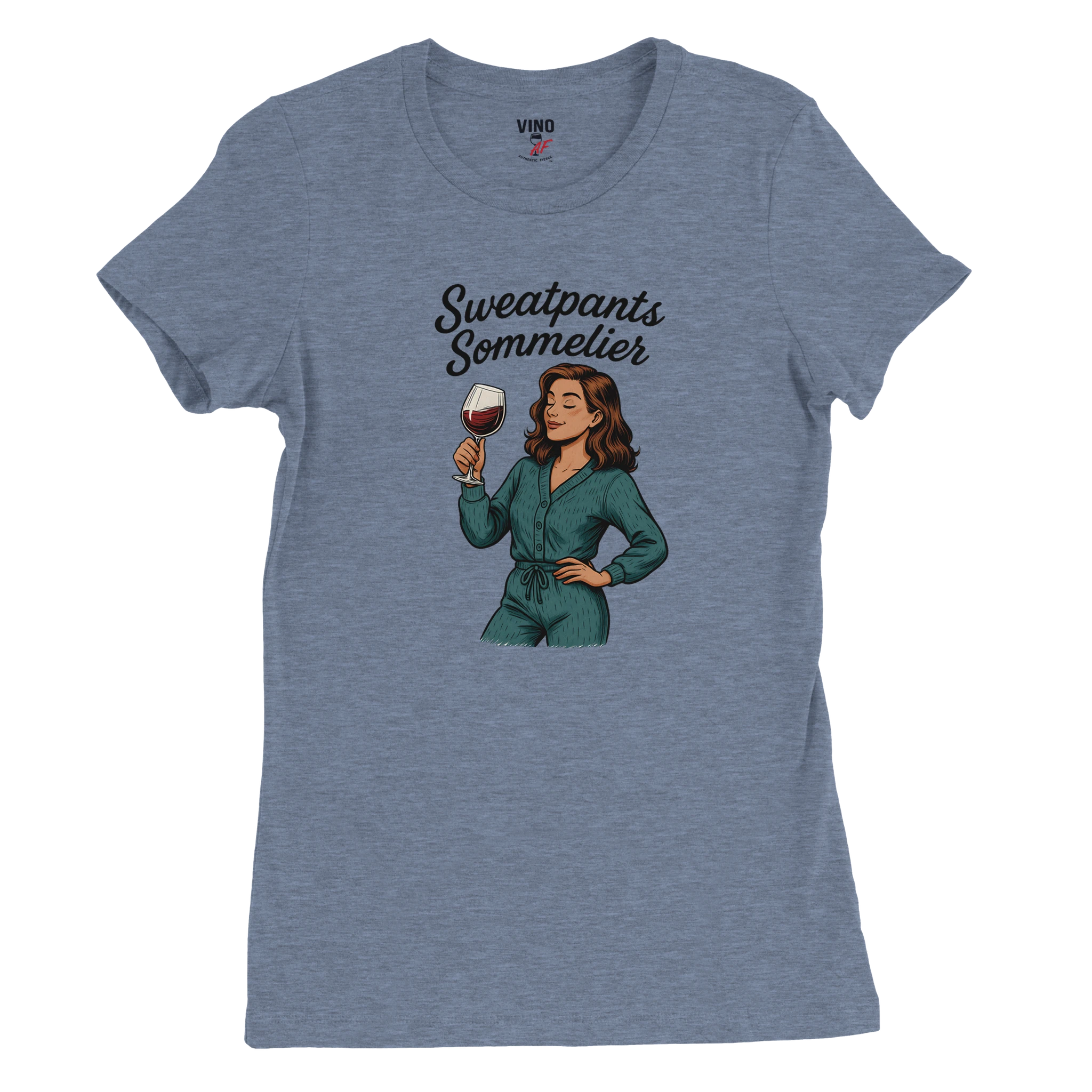 Cozy wine night tee for women who snack, sip, and skip the drama. Comfy vibes, bougie energy.