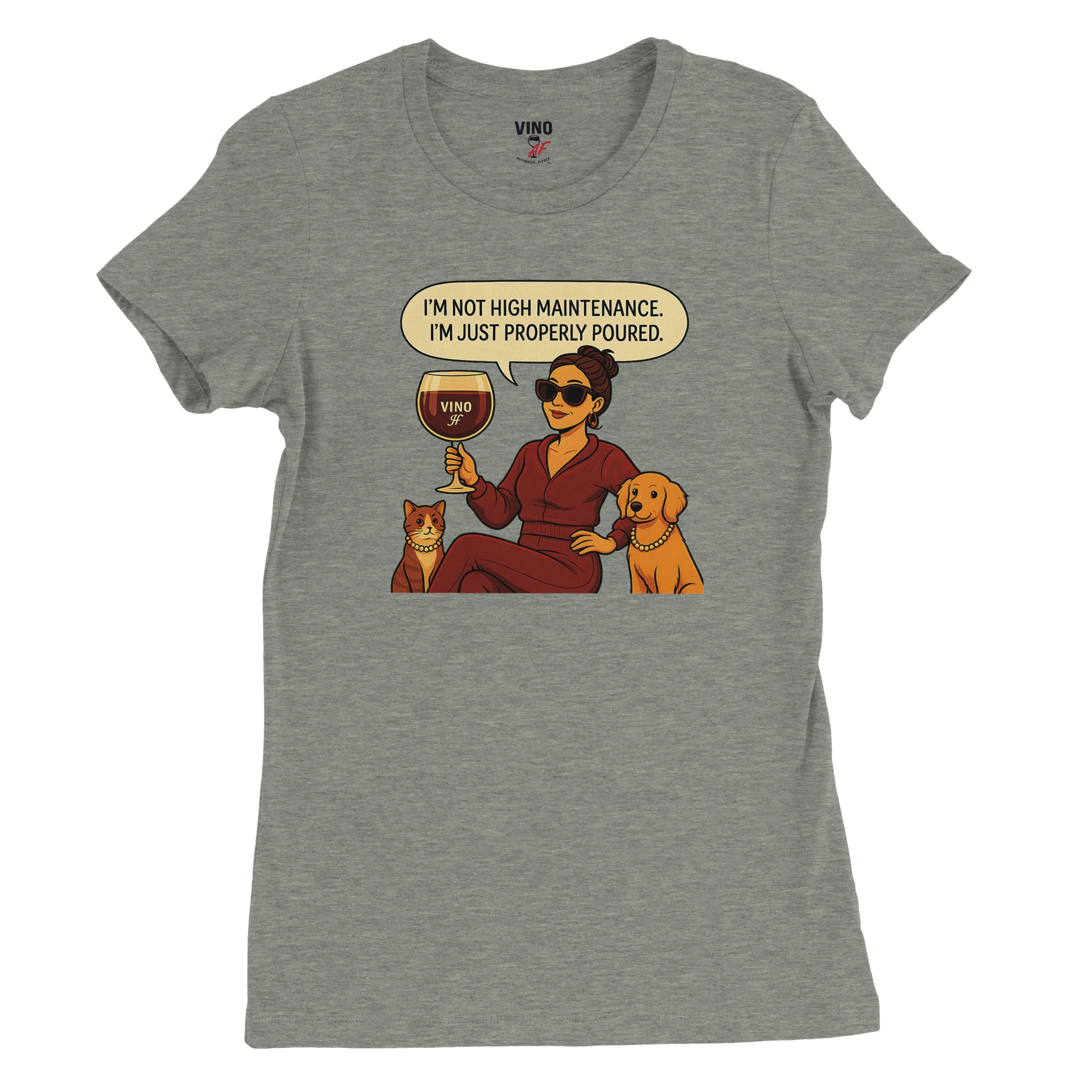 Cozy wine night tee for women who snack, sip, and skip the drama. Comfy vibes, bougie energy.