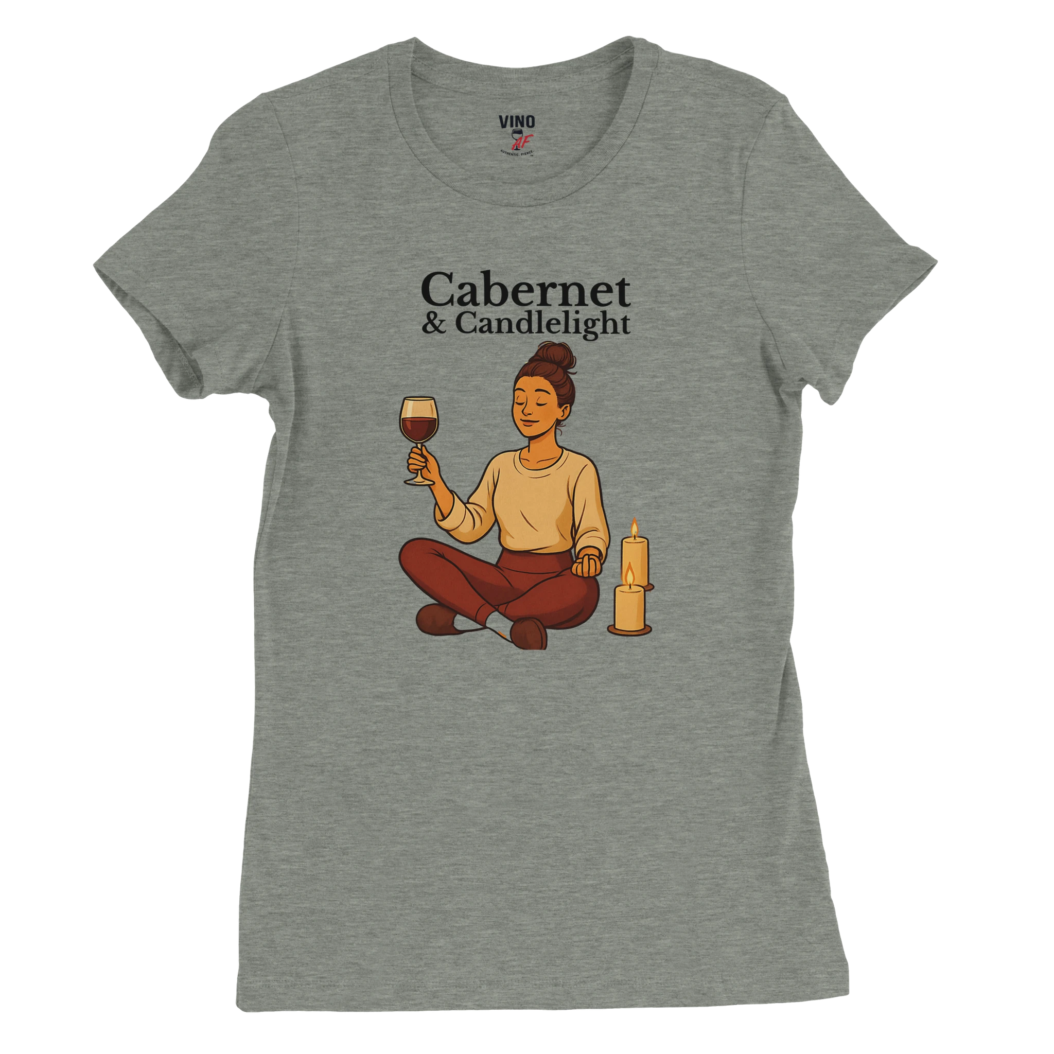 Cozy wine night tee for women who snack, sip, and skip the drama. Comfy vibes, bougie energy.