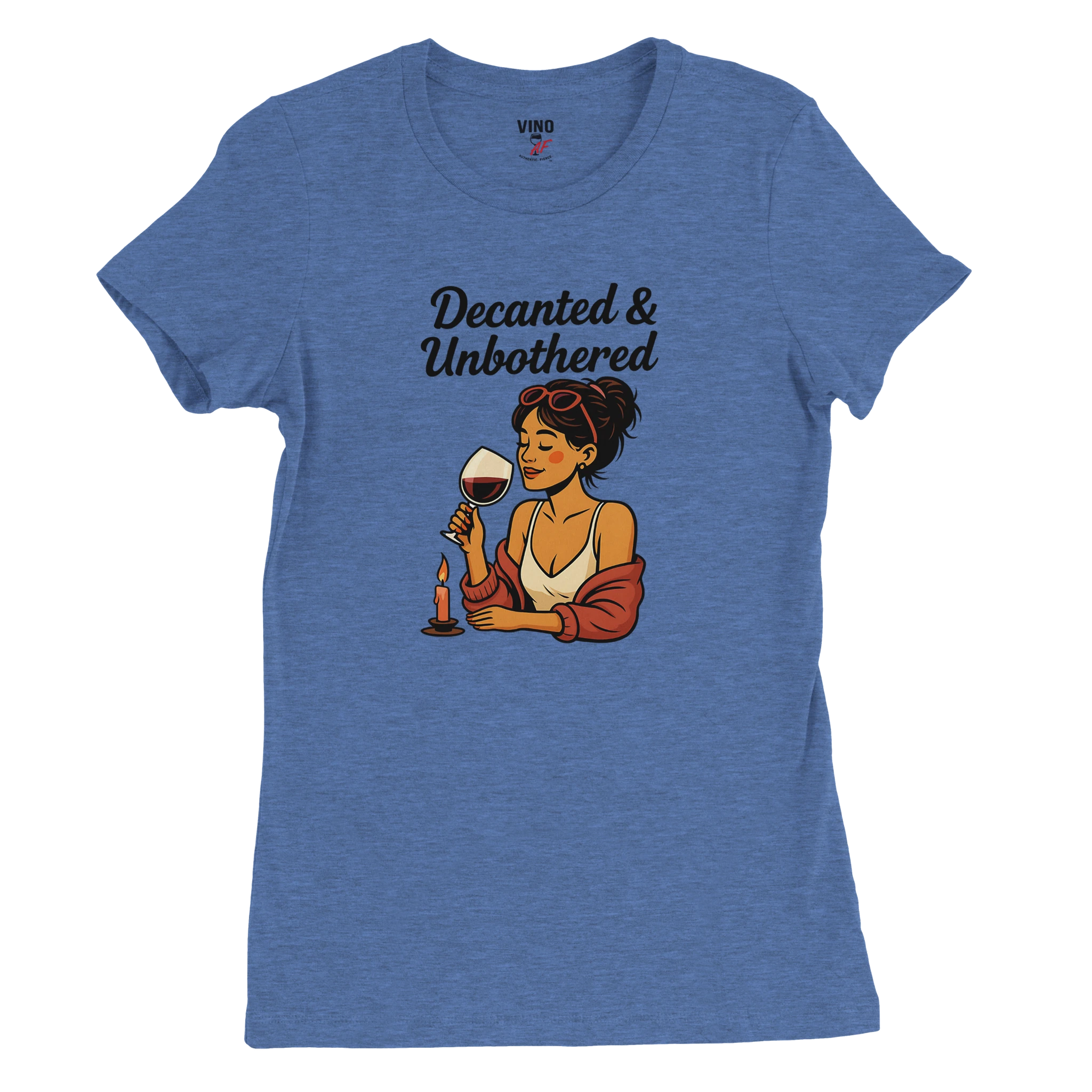 Cozy wine night tee for women who snack, sip, and skip the drama. Comfy vibes, bougie energy.