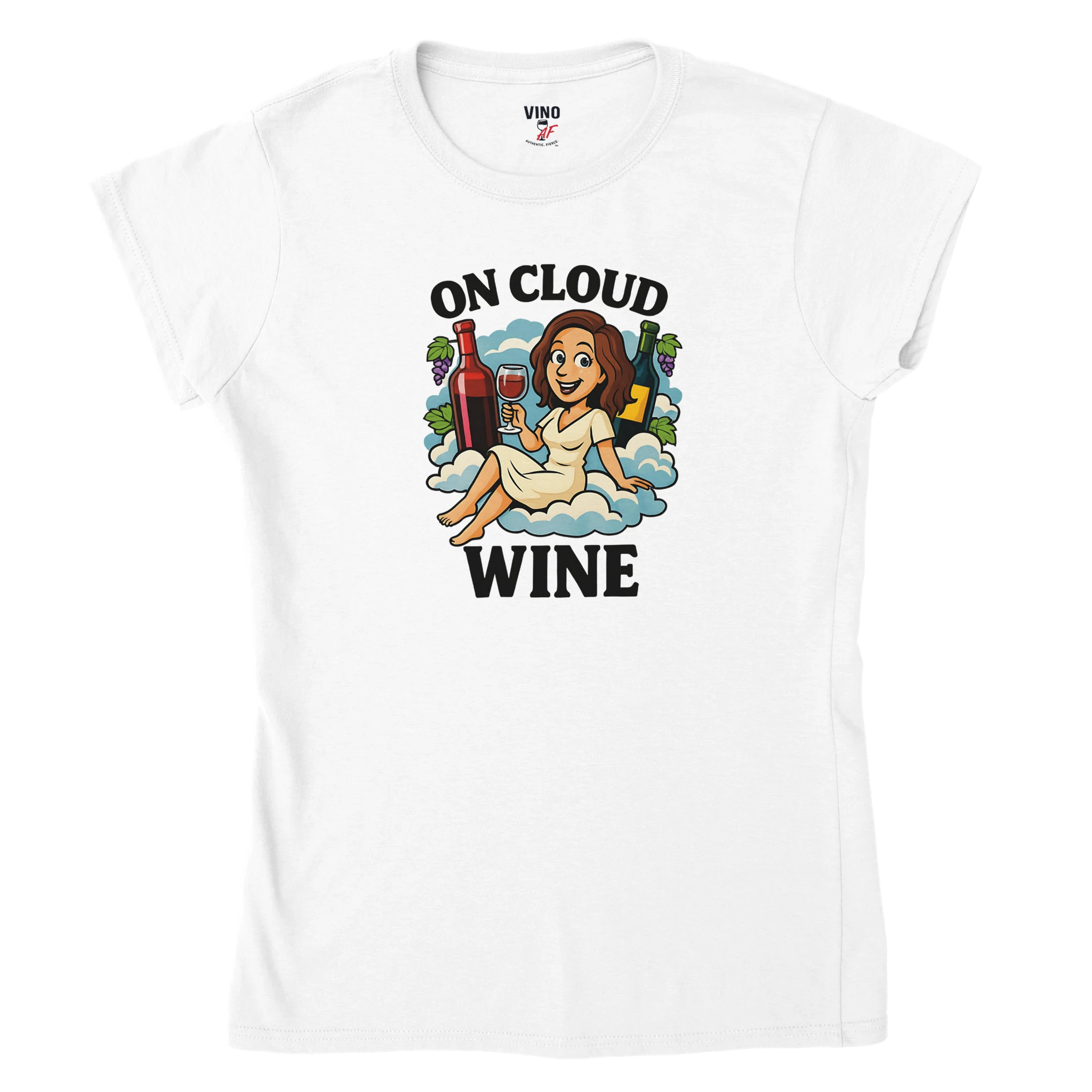 Cozy wine night tee for women who snack, sip, and skip the drama. Comfy vibes, bougie energy.