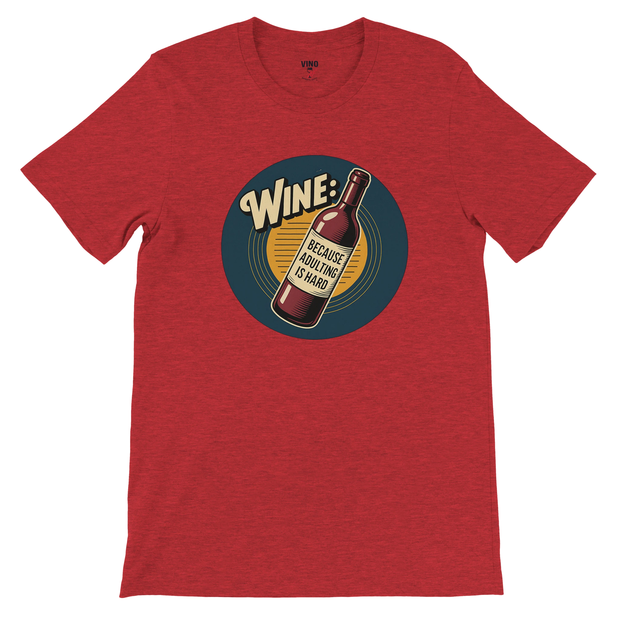 Retro sarcasm wine shirt – unfiltered and proud