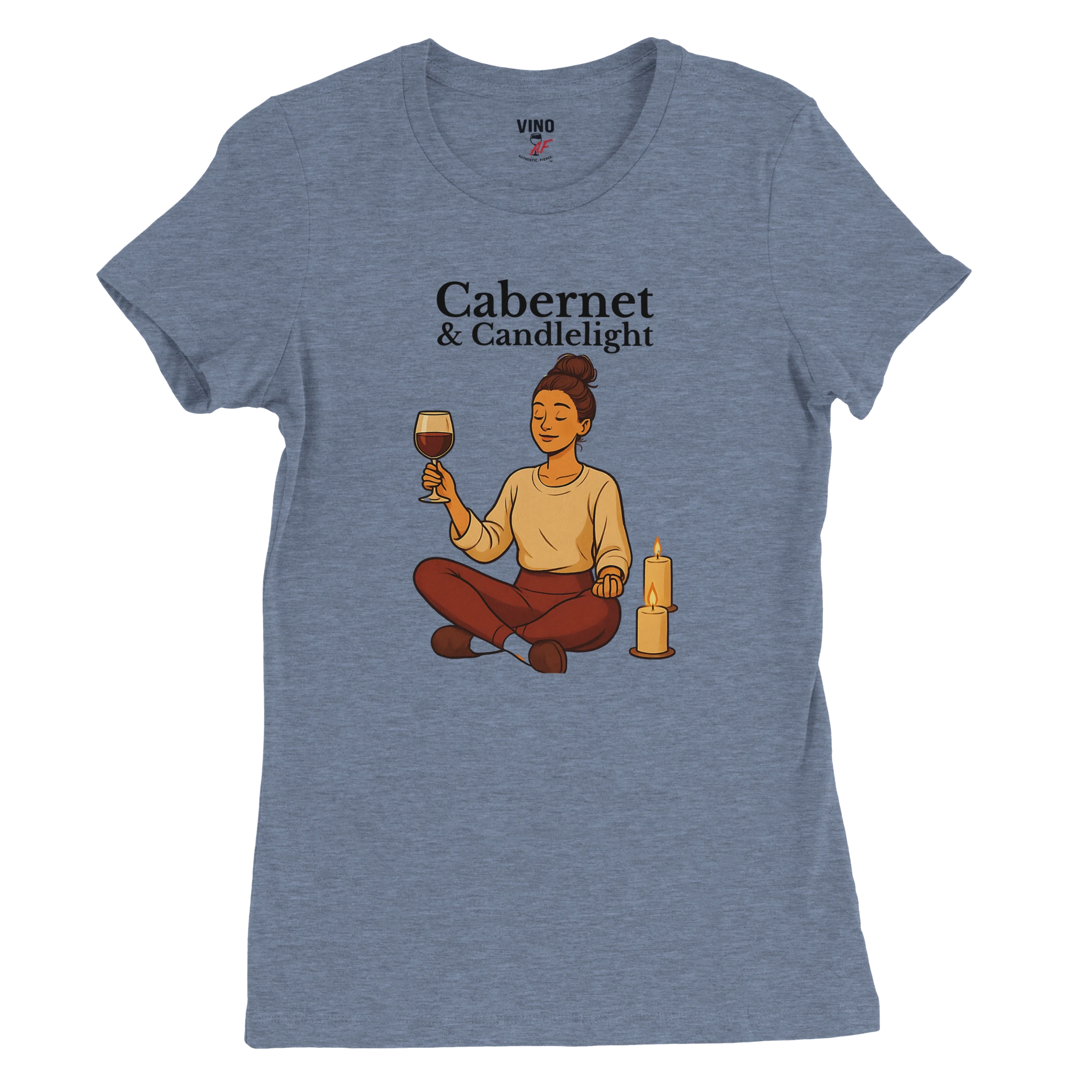 Cozy wine night tee for women who snack, sip, and skip the drama. Comfy vibes, bougie energy.