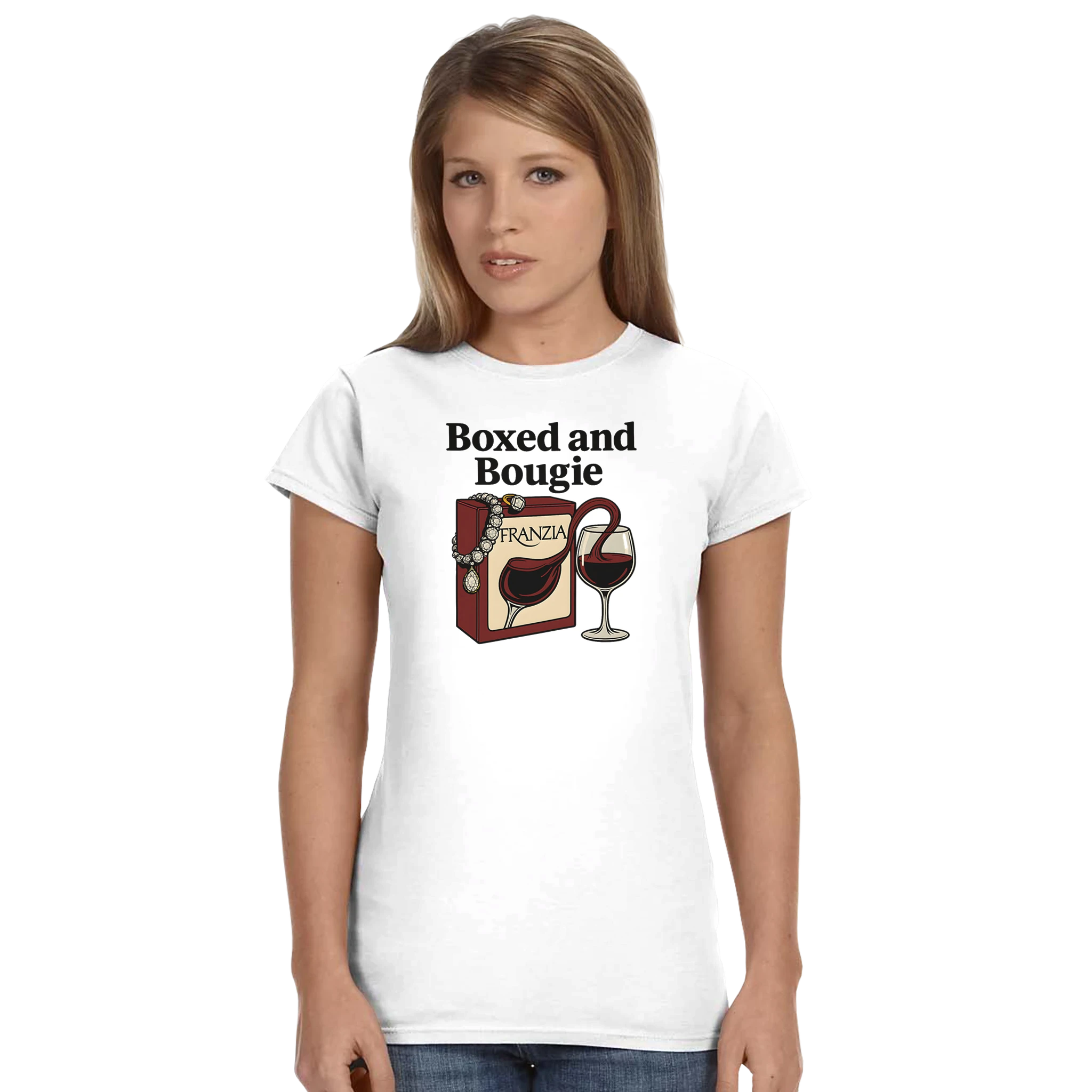 Cozy wine night tee for women who snack, sip, and skip the drama. Comfy vibes, bougie energy.