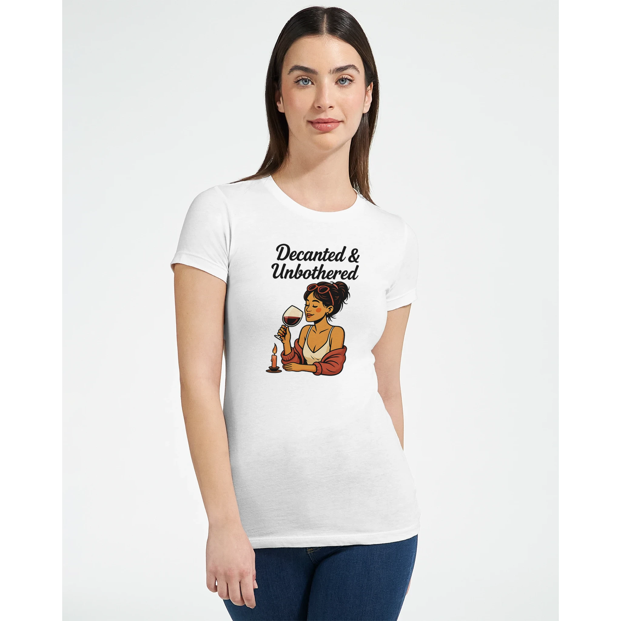 Cozy wine night tee for women who snack, sip, and skip the drama. Comfy vibes, bougie energy.