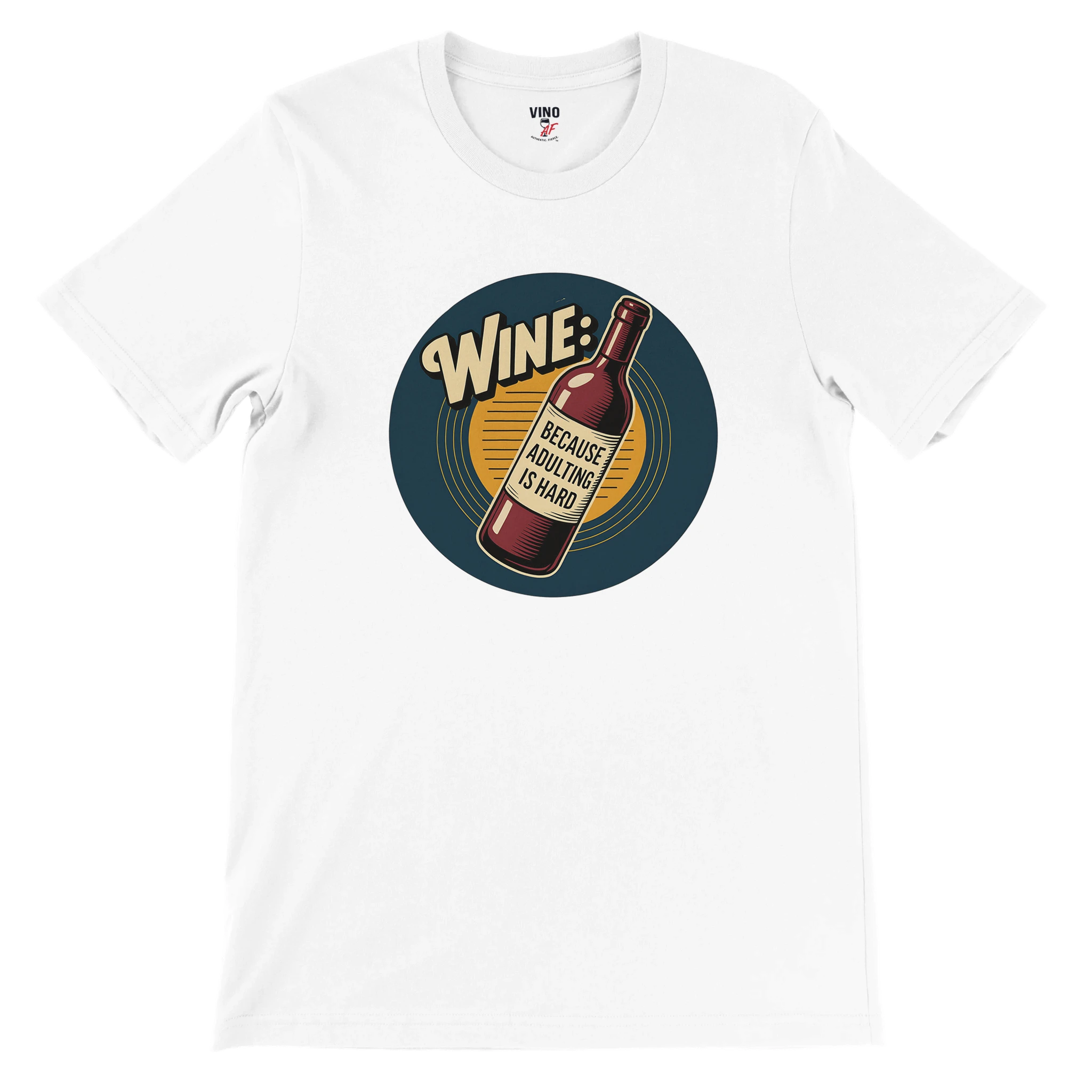 Retro sarcasm wine shirt – unfiltered and proud