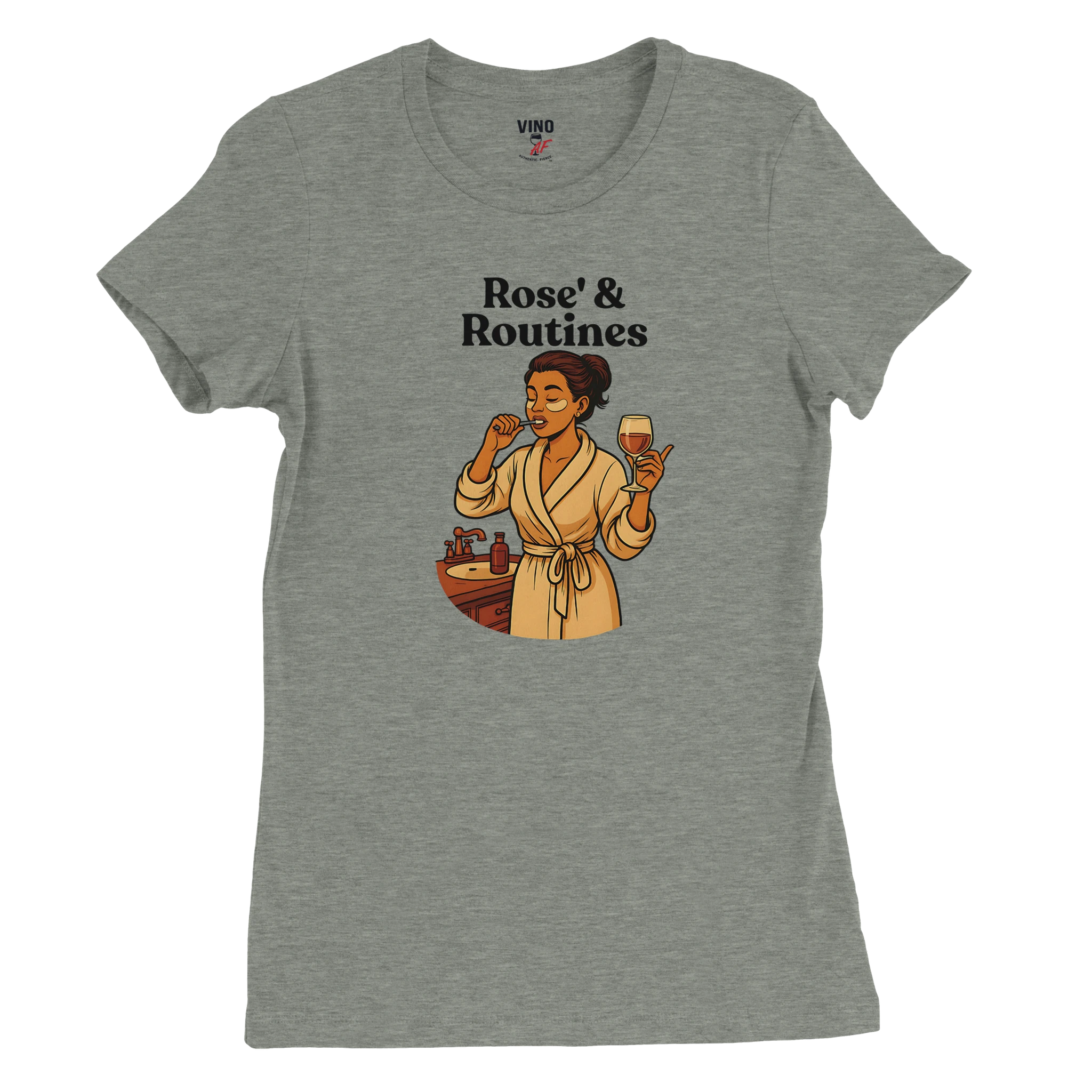 Cozy wine night tee for women who snack, sip, and skip the drama. Comfy vibes, bougie energy.