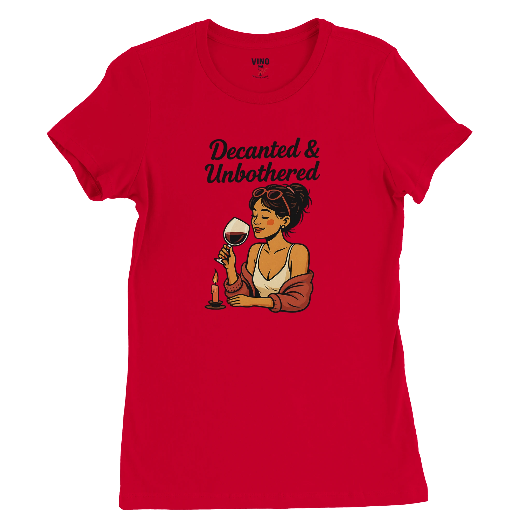 Cozy wine night tee for women who snack, sip, and skip the drama. Comfy vibes, bougie energy.