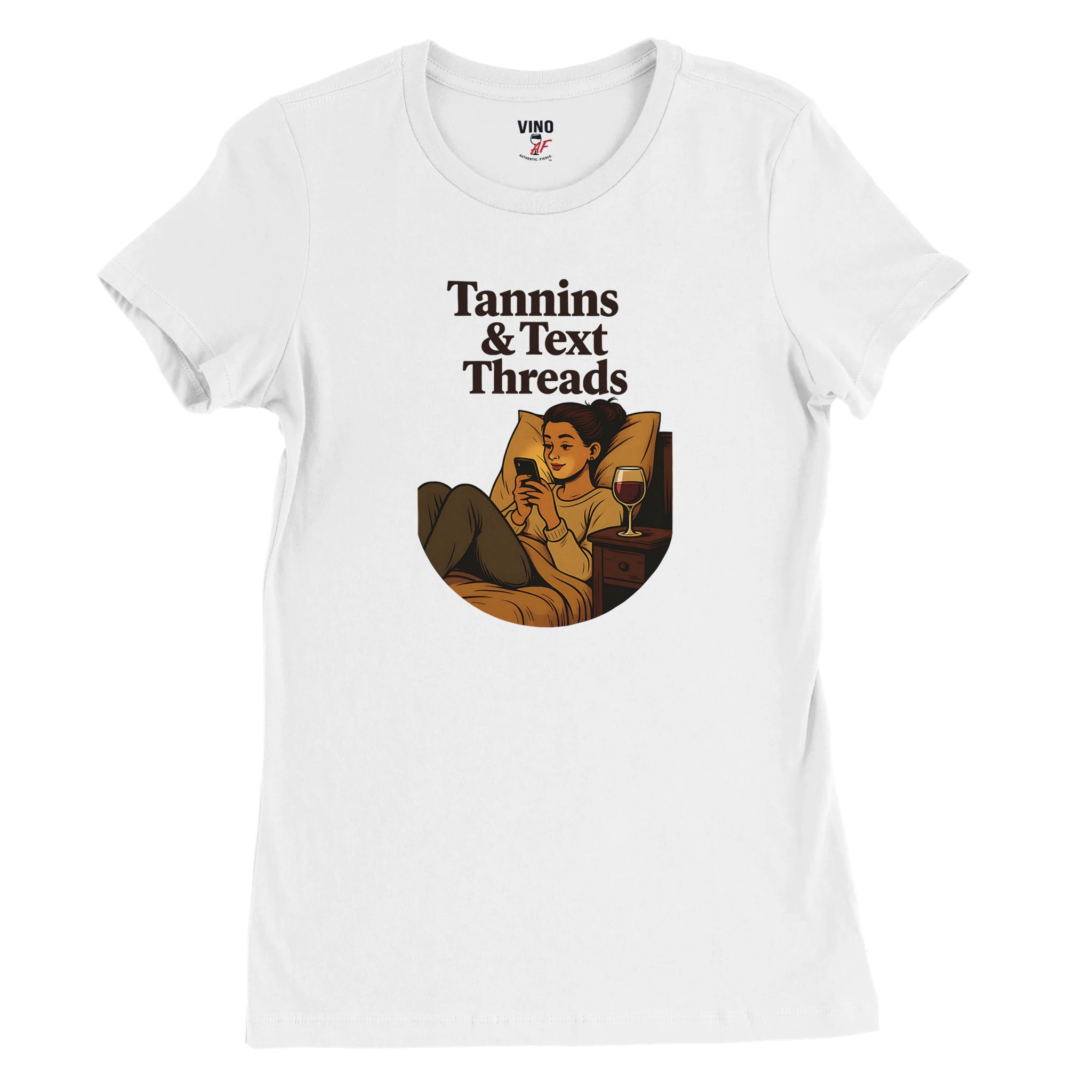 Cozy wine night tee for women who snack, sip, and skip the drama. Comfy vibes, bougie energy.