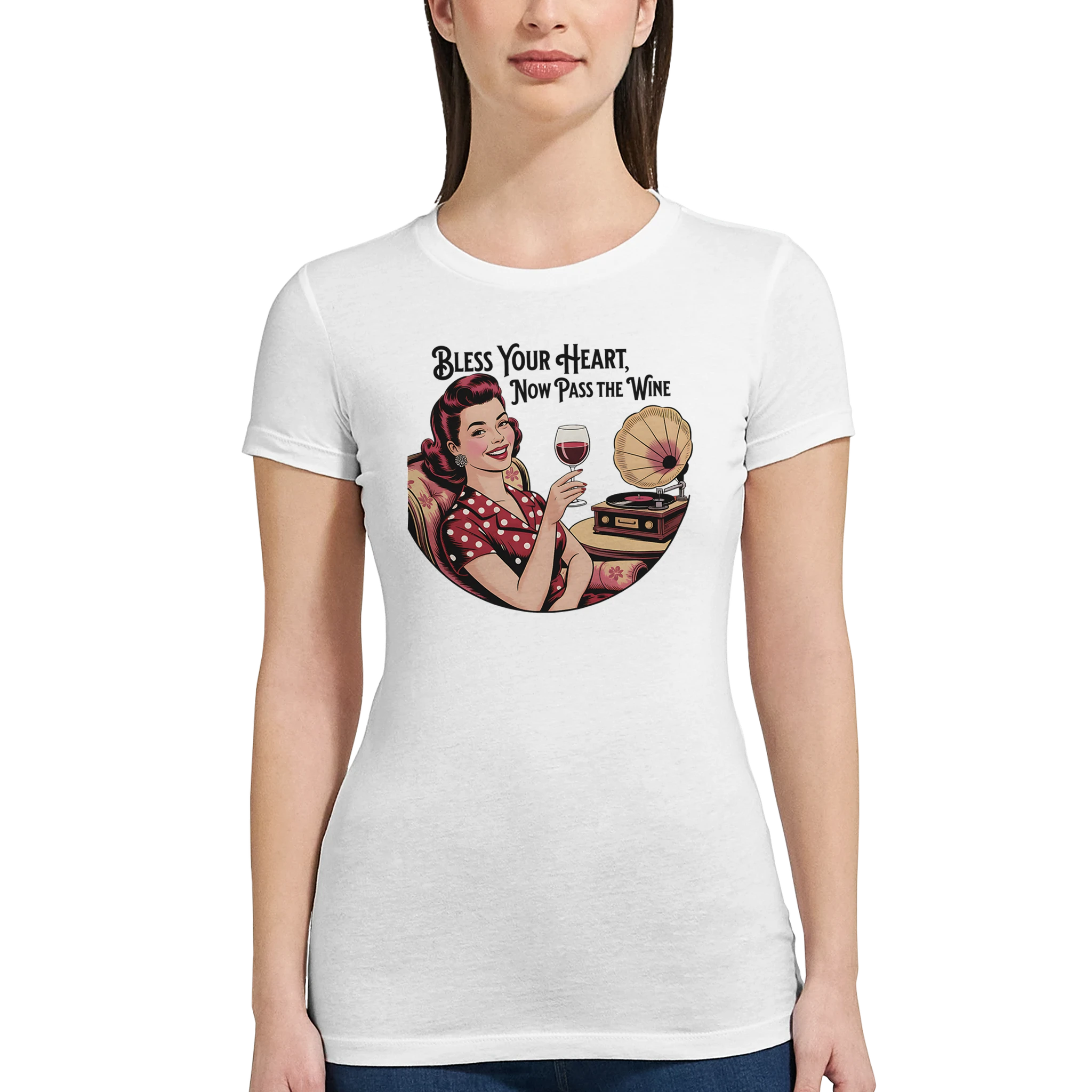 Cozy wine night tee for women who snack, sip, and skip the drama. Comfy vibes, bougie energy.