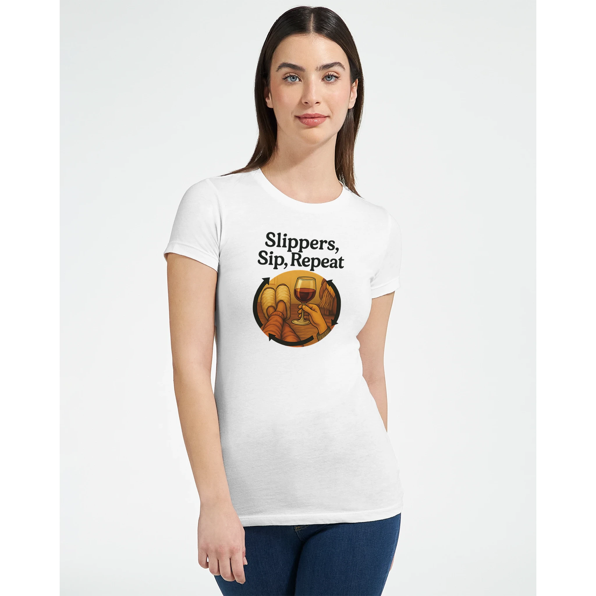 Cozy wine night tee for women who snack, sip, and skip the drama. Comfy vibes, bougie energy.