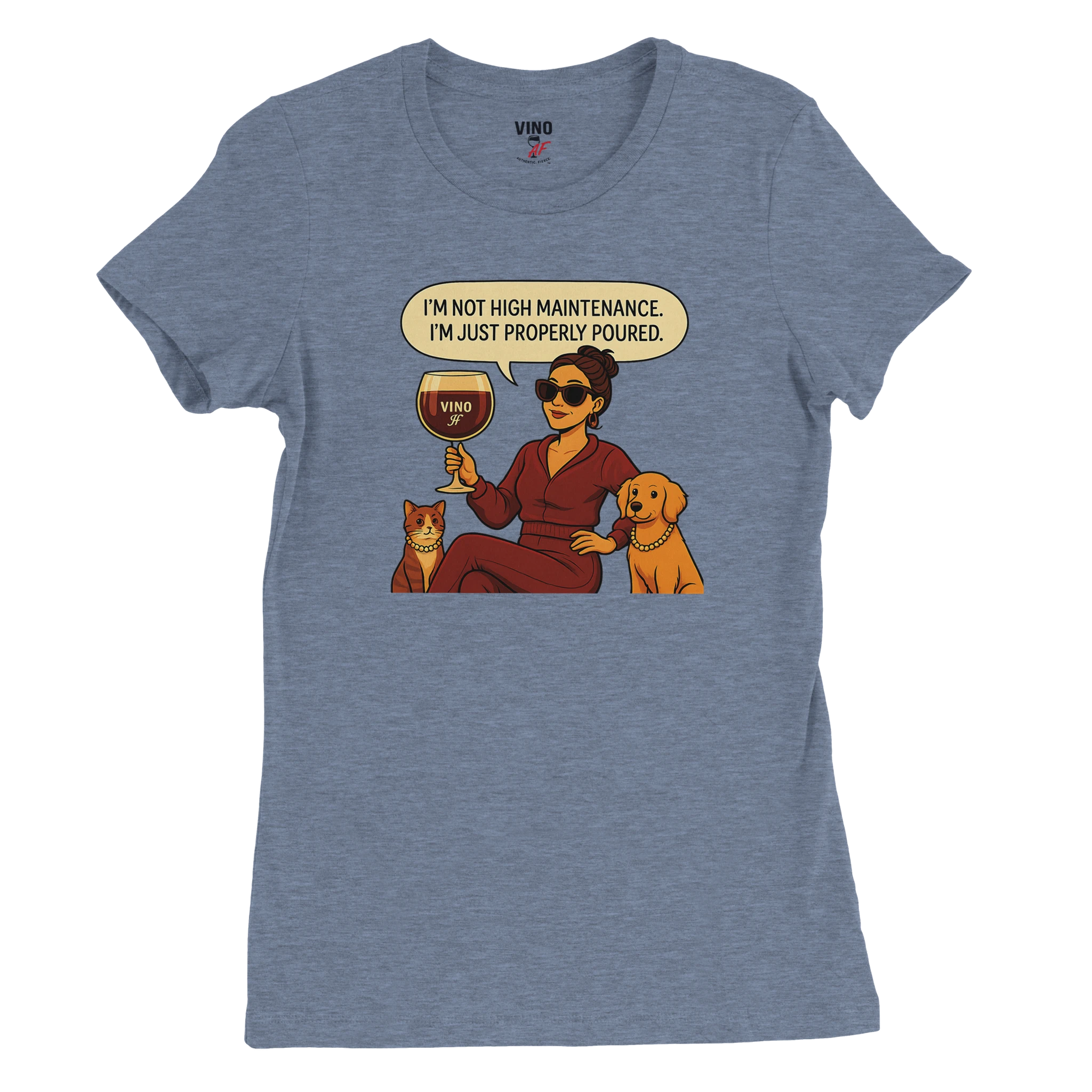 Cozy wine night tee for women who snack, sip, and skip the drama. Comfy vibes, bougie energy.