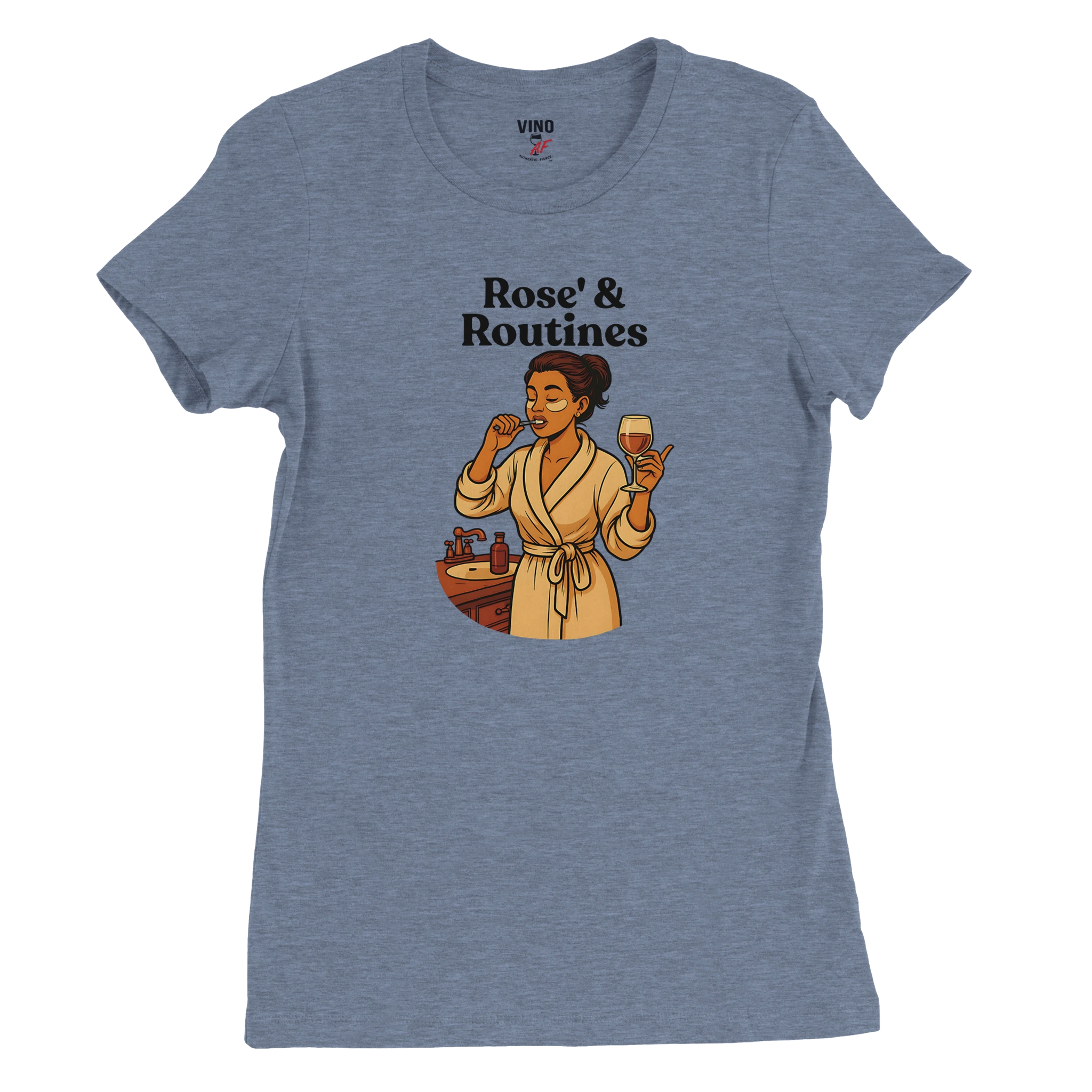 Cozy wine night tee for women who snack, sip, and skip the drama. Comfy vibes, bougie energy.