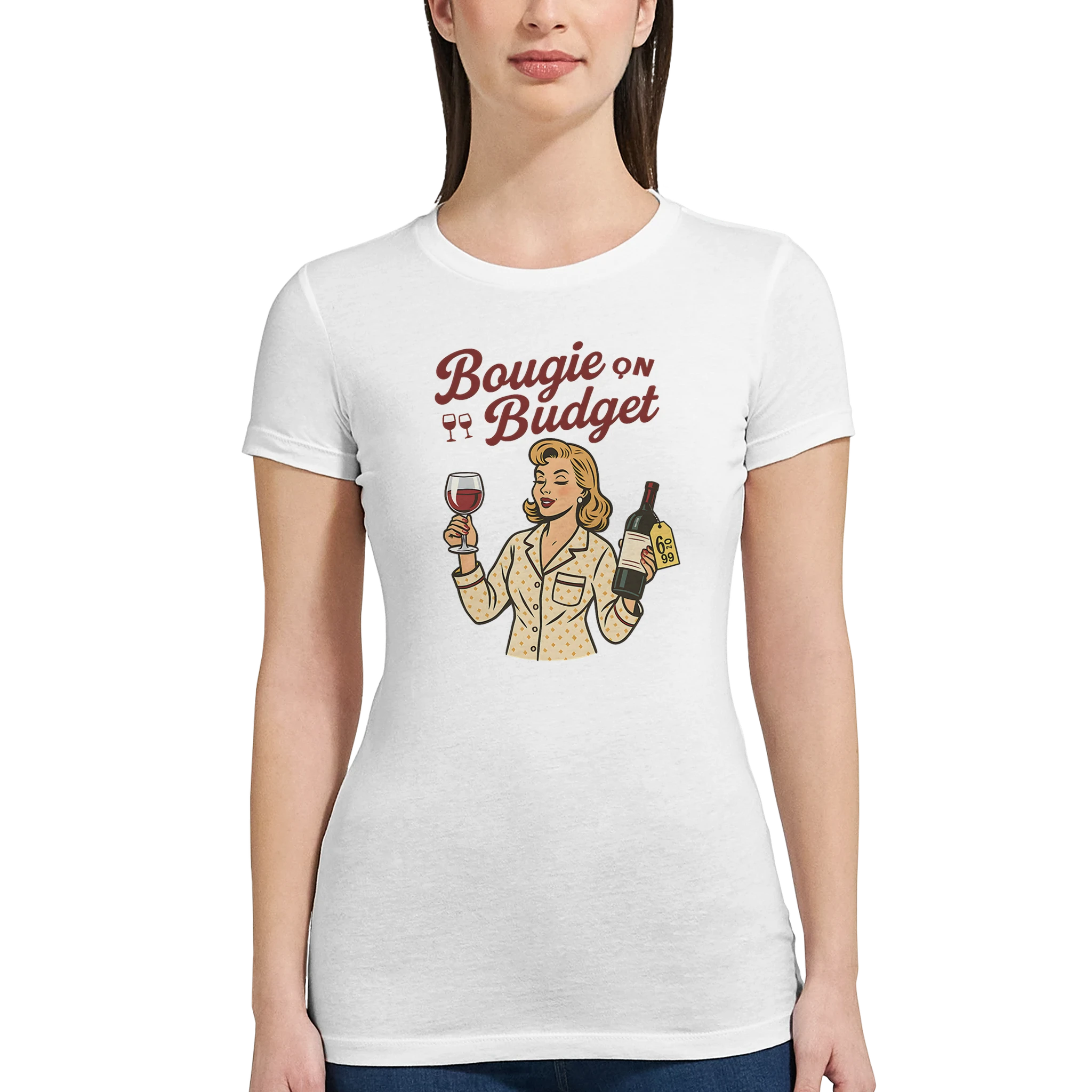 Cozy wine night tee for women who snack, sip, and skip the drama. Comfy vibes, bougie energy.