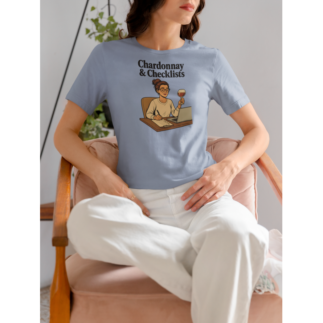 Cozy wine night tee for women who snack, sip, and skip the drama. Comfy vibes, bougie energy.