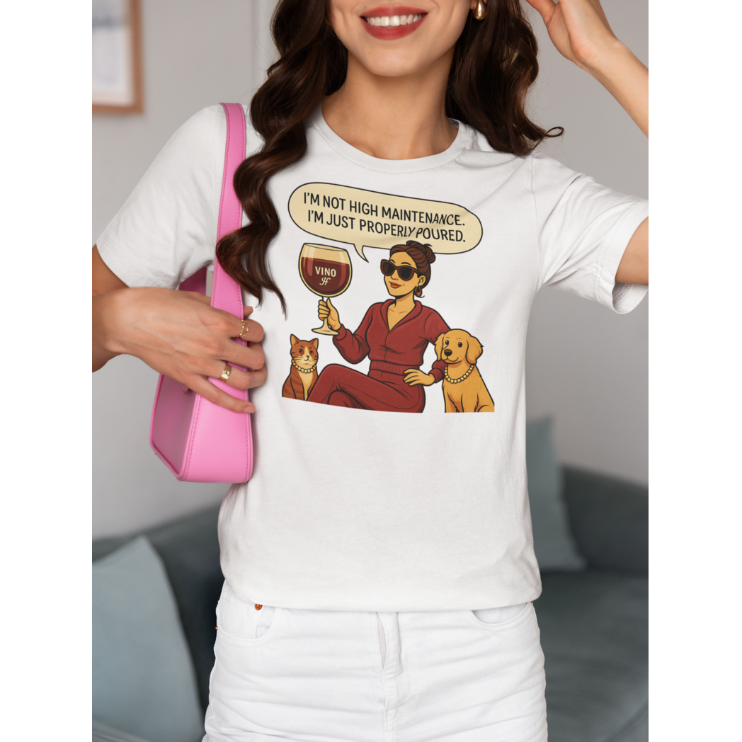 Cozy wine night tee for women who snack, sip, and skip the drama. Comfy vibes, bougie energy.