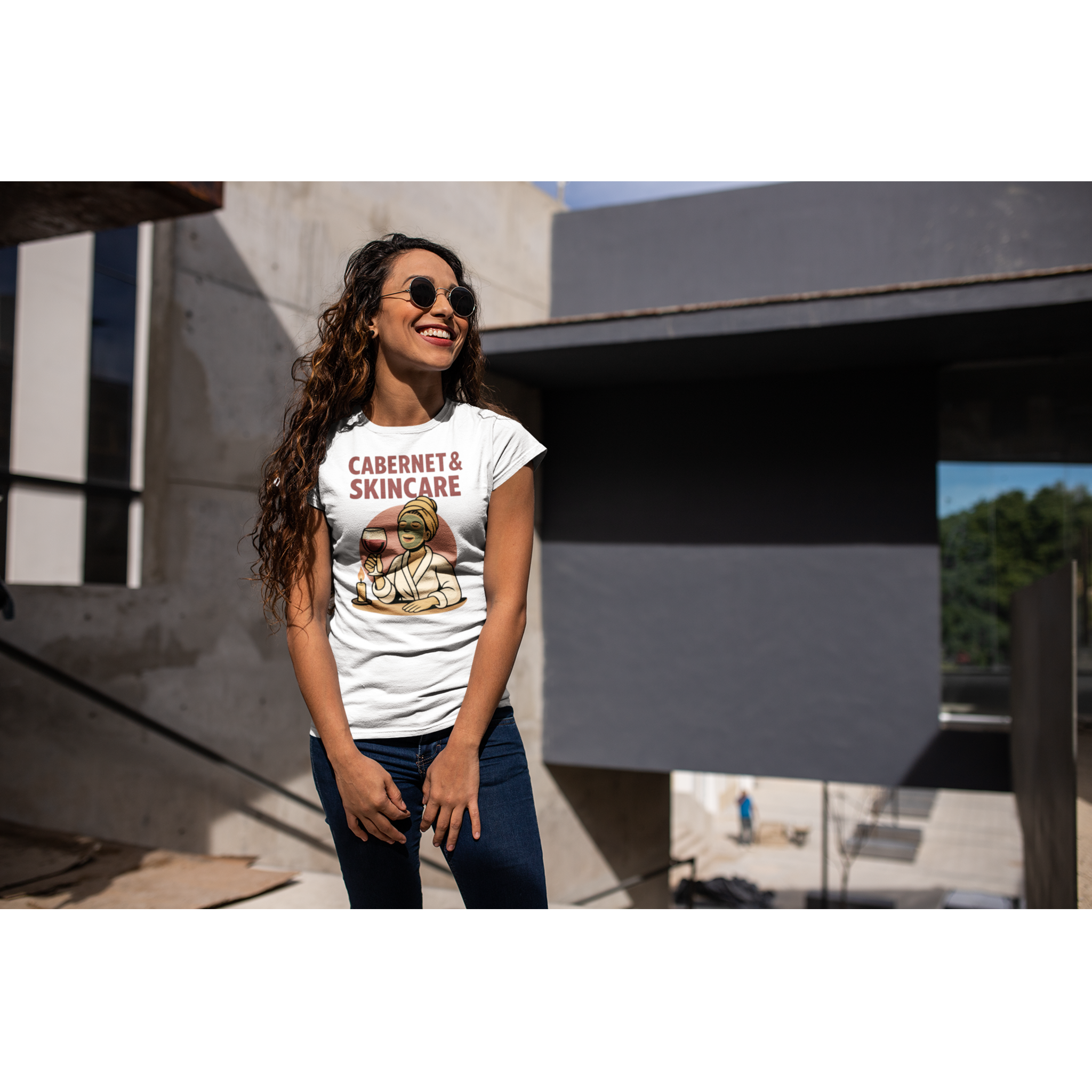 Cozy wine night tee for women who snack, sip, and skip the drama. Comfy vibes, bougie energy.