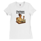 Cozy wine night tee for women who snack, sip, and skip the drama. Comfy vibes, bougie energy.