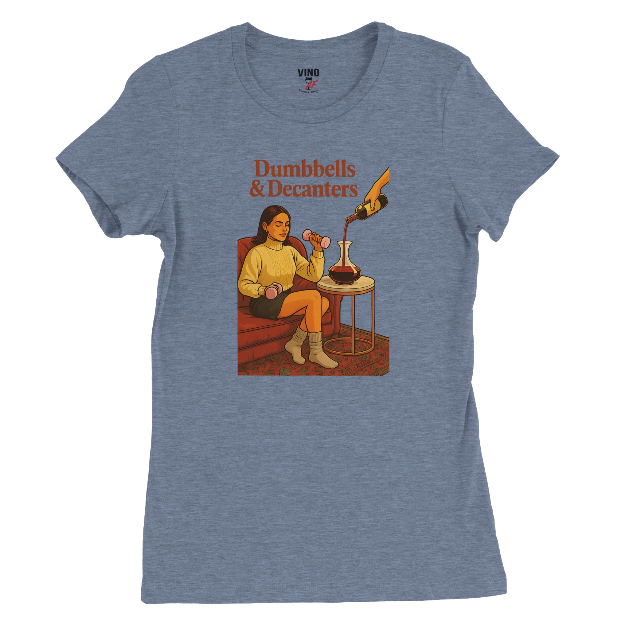 Cozy wine night tee for women who snack, sip, and skip the drama. Comfy vibes, bougie energy.