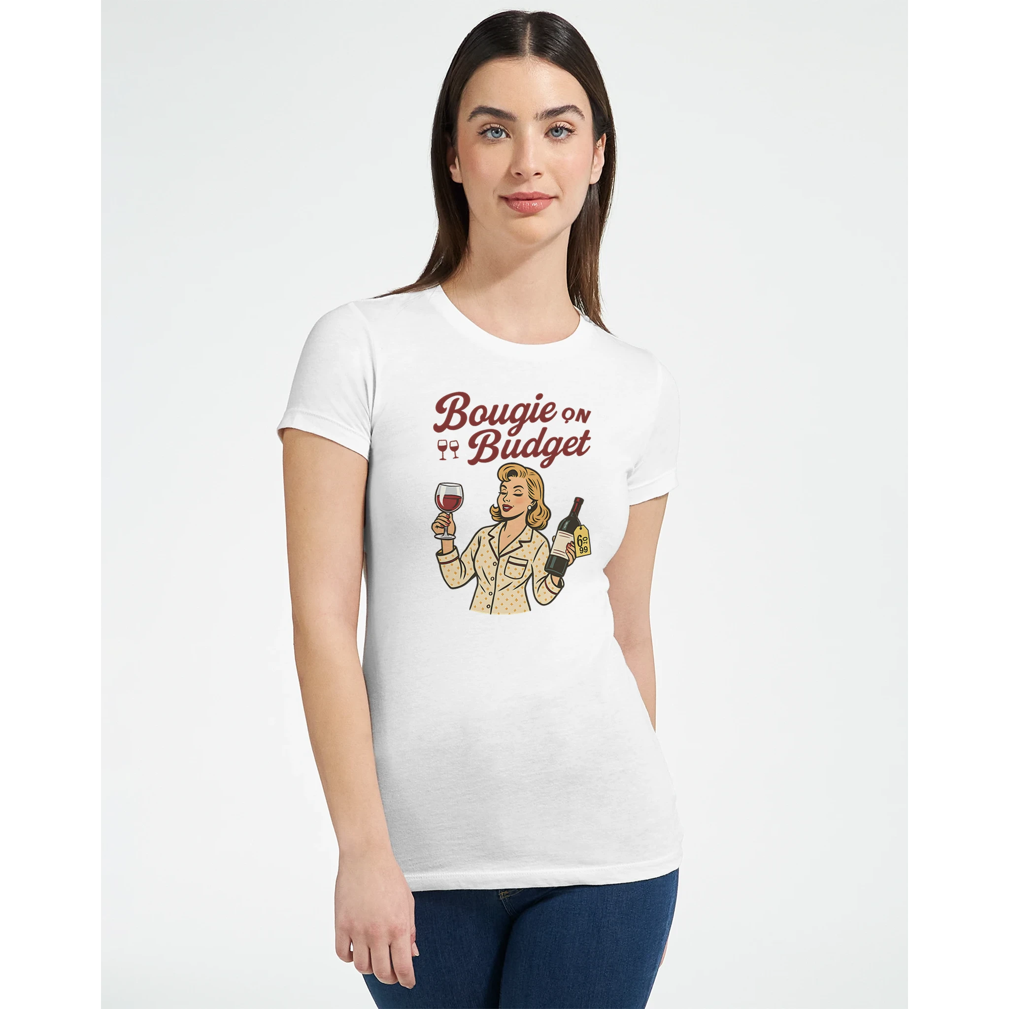 Cozy wine night tee for women who snack, sip, and skip the drama. Comfy vibes, bougie energy.