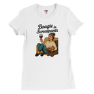 Cozy wine night tee for women who snack, sip, and skip the drama. Comfy vibes, bougie energy.