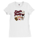 Cozy wine night tee for women who snack, sip, and skip the drama. Comfy vibes, bougie energy.