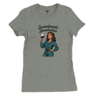 Cozy wine night tee for women who snack, sip, and skip the drama. Comfy vibes, bougie energy.